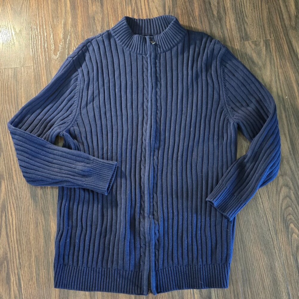 Classic Navy Blue Tunic Cardigan Sweater NWOT/SIZE XXL
